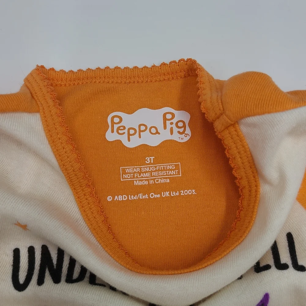 Peppa Pig two-piece Halloween pajamas size 3T